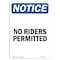 Signmission OSHA Notice, 7" Height, No Riders Permitted Sign, 7" X 5", Portrait OS-NS-D-57-V-14780 - alternate 1